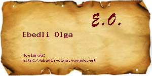 Ebedli Olga névjegykártya