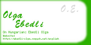 olga ebedli business card